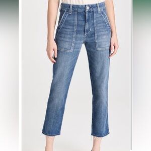 AMO Cropped Blue Jeans